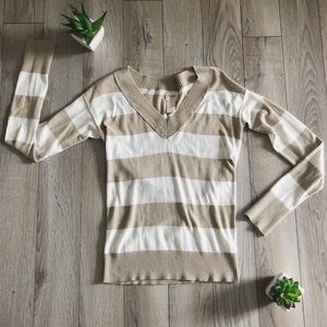 Mossimo Supply Co. | Tan & Cream Striped Sweater